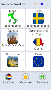 اسکرین شات بازی European Countries - Maps, Flags and Capitals Quiz 3