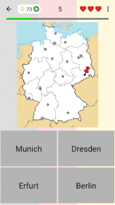اسکرین شات بازی German States - Flags, Capitals and Map of Germany 5