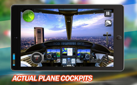اسکرین شات برنامه Pilot Flight 3d:Plane Games 5