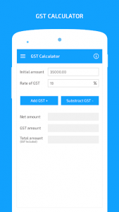اسکرین شات برنامه GST Calculator- Tax included & excluded calculator 1