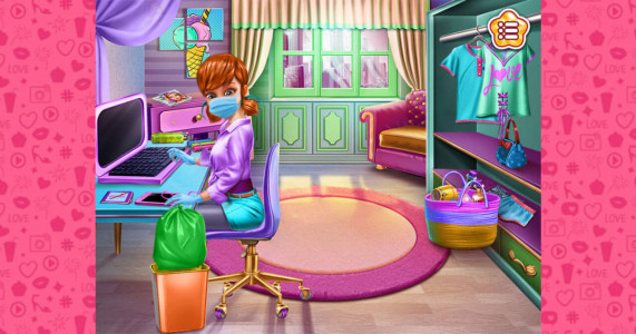 اسکرین شات بازی بازی دخترانه نظافت خونه کرونایی 4