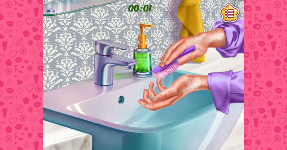 اسکرین شات بازی بازی دخترانه نظافت خونه کرونایی 5