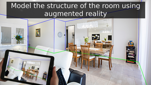اسکرین شات برنامه Floor plan - Home improvements in AR - Wodomo 3D 3