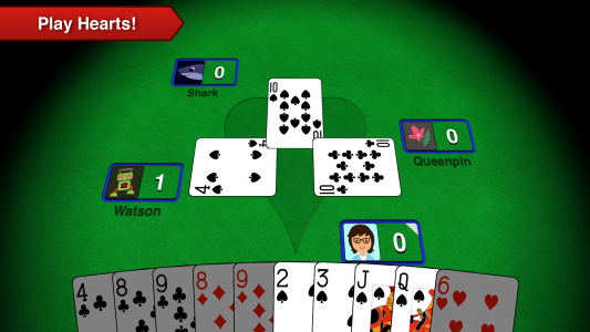 اسکرین شات 1 بازی Hearts + Classic Card Game