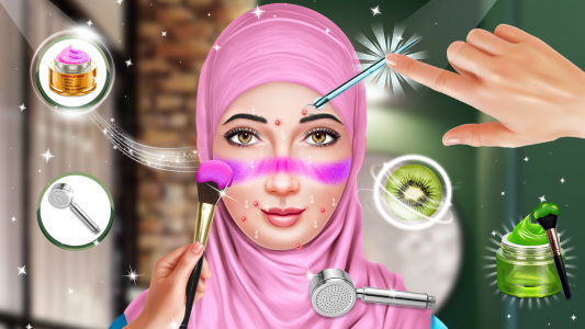 اسکرین شات بازی Hijab Wedding Makeup And Salon 4