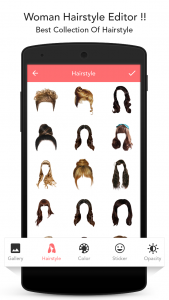 اسکرین شات برنامه Woman Hairstyle Photo Editor 4
