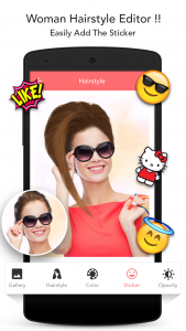 اسکرین شات برنامه Woman Hairstyle Photo Editor 6