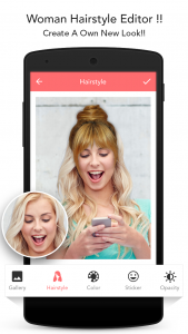 اسکرین شات برنامه Woman Hairstyle Photo Editor 3