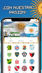 اسکرین شات برنامه Argentine Stickers 3