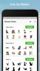 اسکرین شات 1 برنامه Cat Stickers For WhatsApp