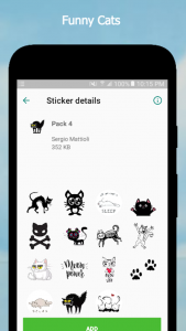 اسکرین شات 7 برنامه Cat Stickers For WhatsApp
