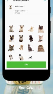 اسکرین شات 2 برنامه Cat Stickers For WhatsApp