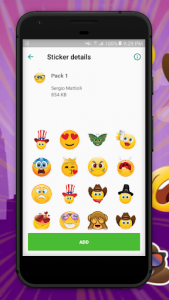 اسکرین شات برنامه HD Emoji Stickers For WhatsApp (WAStickerApps) 5