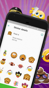 اسکرین شات برنامه HD Emoji Stickers For WhatsApp (WAStickerApps) 6