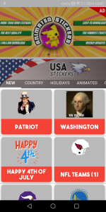 اسکرین شات 1 برنامه USA Stickers for WhatsApp