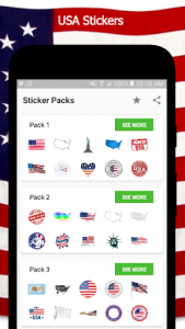 اسکرین شات برنامه 🇺🇸USA Stickers for WhatsApp (WAStickerApps) 🇺🇸 1