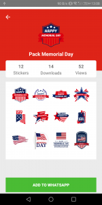 اسکرین شات 5 برنامه USA Stickers for WhatsApp