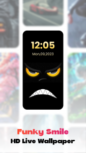 اسکرین شات 1 برنامه Funky Smiles Live Wallpaper