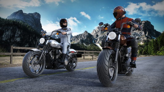 اسکرین شات بازی Highway Stunt Bike Riders : VR 1