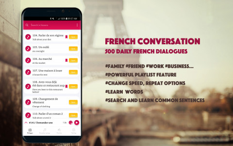 اسکرین شات 1 برنامه French Conversation