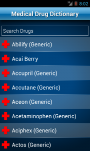 اسکرین شات برنامه Drugs Dictionary Medical 1