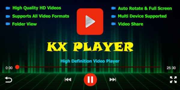 اسکرین شات برنامه KX Player - Full HD Video Player 1