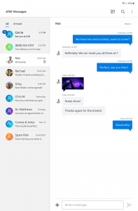 اسکرین شات برنامه AT&T Messages for Tablet 4