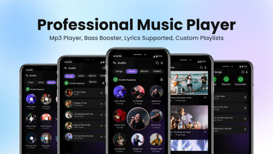 اسکرین شات 1 برنامه Music Player & MP3 Music