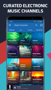 اسکرین شات 1 برنامه DI.FM: Electronic Music Radio