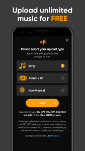 اسکرین شات برنامه Audiomack Creator-Upload Music 2