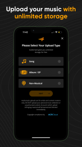 اسکرین شات برنامه Audiomack Creator-Upload Music 1