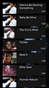 اسکرین شات برنامه Michael Jackson All Songs, All Albums Music Video 8