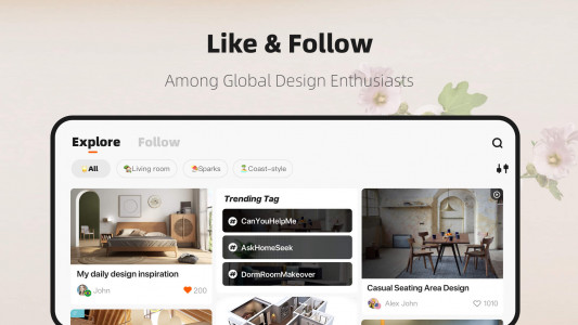 اسکرین شات 8 برنامه Homestyler - Home Design Game