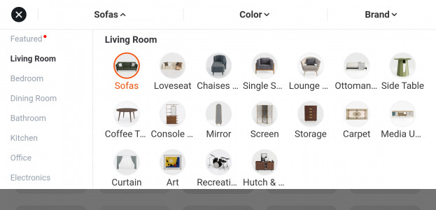 اسکرین شات برنامه Homestyler-Room Realize design 3