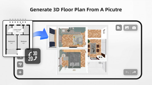 اسکرین شات 2 برنامه Homestyler - Home Design Game