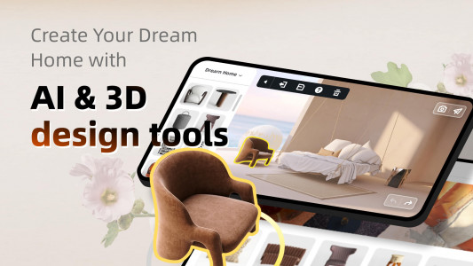 اسکرین شات 1 برنامه Homestyler - Home Design Game