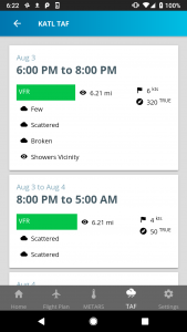 اسکرین شات برنامه Aviation Weather - METAR & TAF 3