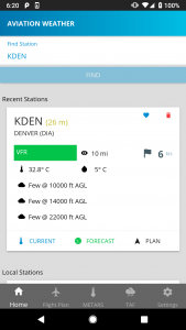 اسکرین شات برنامه Aviation Weather - METAR & TAF 1