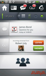 اسکرین شات برنامه Avaya one-X® Mobile for IPO 3