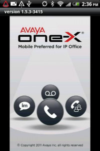 اسکرین شات برنامه Avaya one-X® Mobile for IPO 1