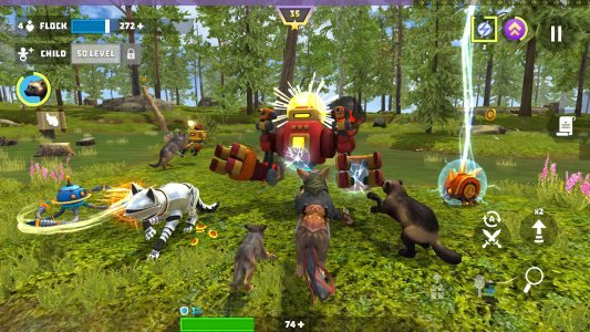 اسکرین شات 5 بازی Wolf Hero: Animals vs Robots