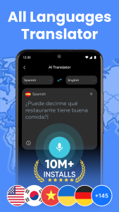 اسکرین شات 1 برنامه AI Voice Translator: Translate