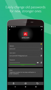 اسکرین شات برنامه Avira Password Manager 4