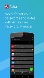 اسکرین شات برنامه Avira Password Manager 1