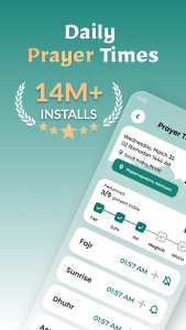 اسکرین شات 1 برنامه Prayer Times - Azan Pro Muslim