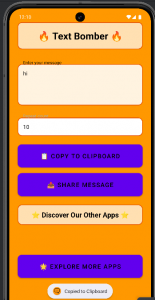 اسکرین شات 5 برنامه Text Bomber – Copy & Share