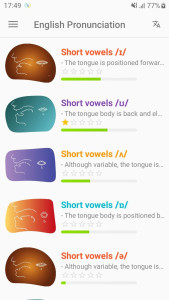 اسکرین شات 1 برنامه English Pronunciation - Awabe