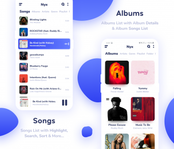 اسکرین شات 2 برنامه NYX Music Player- Offline MP3