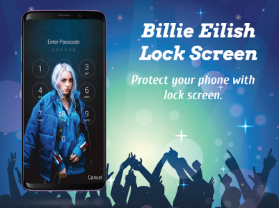 اسکرین شات برنامه Billie Eilish Lock Screen 7