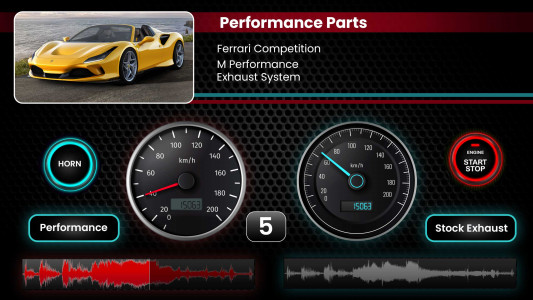اسکرین شات 2 برنامه Car Engine Sounds - Gas Pedal